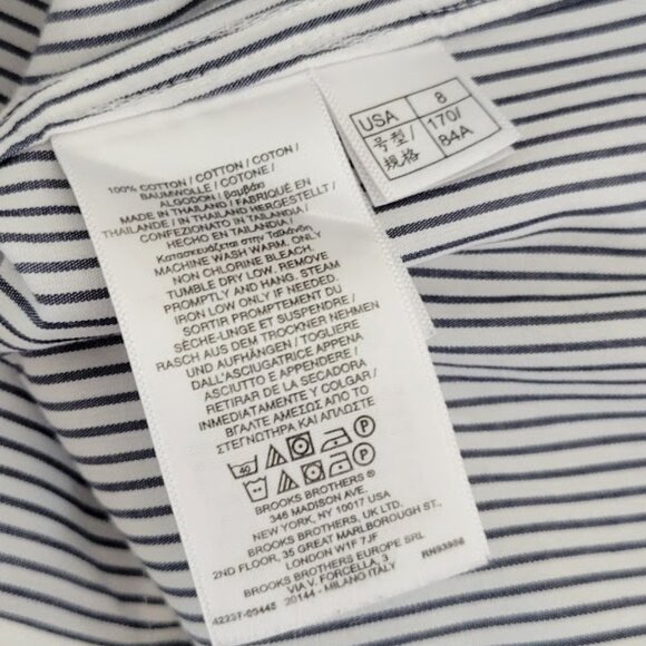 BROOKS BROTHERS fitted non-iron stretch top Sz 8 - Picture 9 of 9